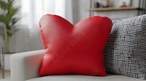 Puffy air-cushion case with built-in heart decor