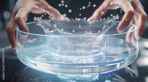 360° AR Experience with Rotational Liquid Interface