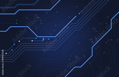 Abstract Electronic Circuit Board Design - Technology Background