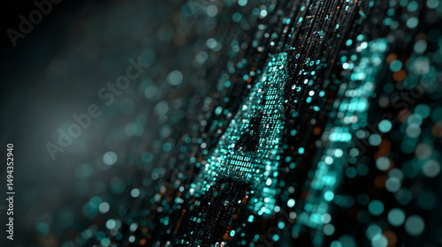 A conceptual visualization of artificial intelligence organizing raw, unstructured data into meaningful patterns. Generative AI