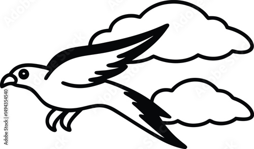 dove of peace on the sky