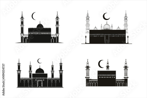 Silhouette of Mosque, mosque, architecture, minaret, india, religion, building, taj mahal, dome, agra, travel, taj, landmark, mahal, asia, kazan, monument, sky, russia, tourism, culture, marble, white