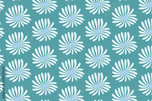 vector seamless pattern with flowers abstract background textile fabric hand draw illustration