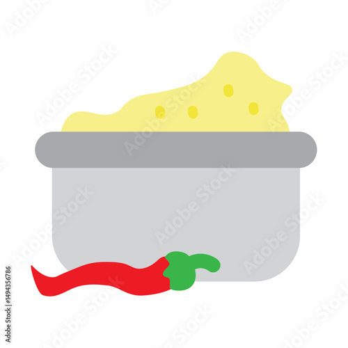 Mexican Street Food Vector Flat Icon Design