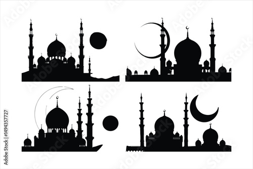 Silhouette of Mosque, mosque, architecture, minaret, india, religion, building, taj mahal, dome, agra, travel, taj, landmark, mahal, asia, kazan, monument, sky, russia, tourism, culture, marble, white