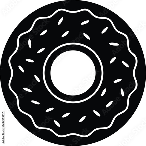 donut icon vector illustration