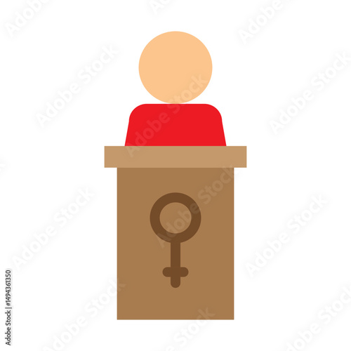 Politician Vector Flat Icon Design