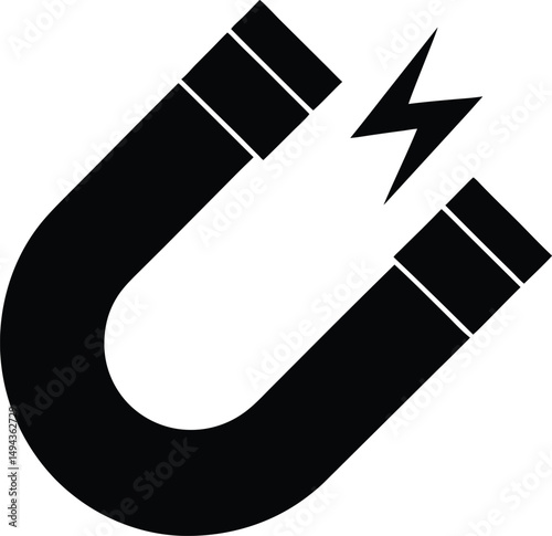 magnet pull icon vector illustration