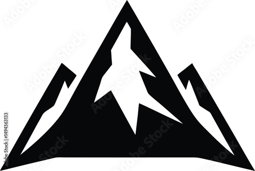 mountain peak icon vector illustration