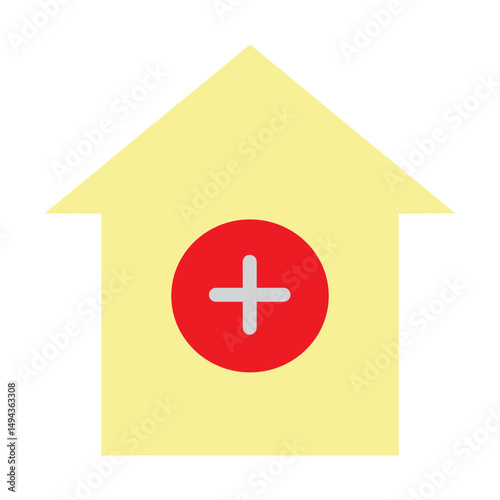 Clinic Vector Flat Icon Design