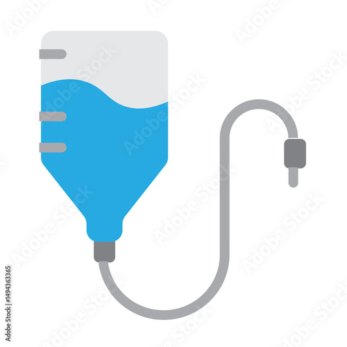 IV Drip Vector Flat Icon Design
