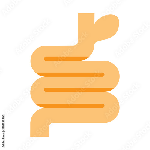 Intestines Vector Flat Icon Design