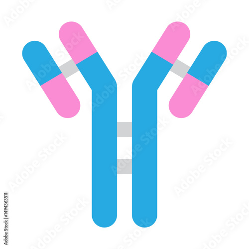 Antibody Vector Flat Icon Design