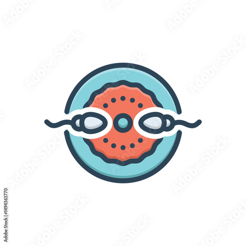 Color illustration icon for fertilization