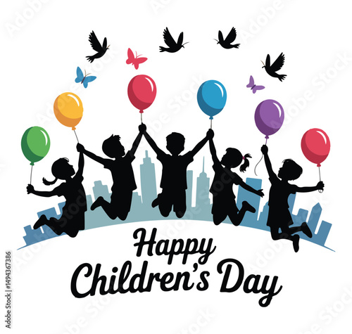 Happy Children's Day is celebrated in India on November-14  Jawaharlal Nehru's birthday .first Prime Minister of India. vector illustration