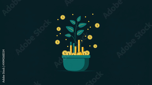 Wealth & Crypto Mastery: Financial Growth, Bitcoin Trading & Investment Visualization Art