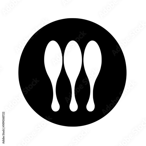 Fried chicken drumstick icon in black silhouette style representing fast food, poultry meal, and crispy fried snack