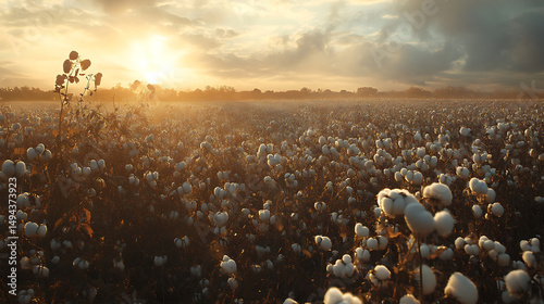 Cotton Field at Sunrise