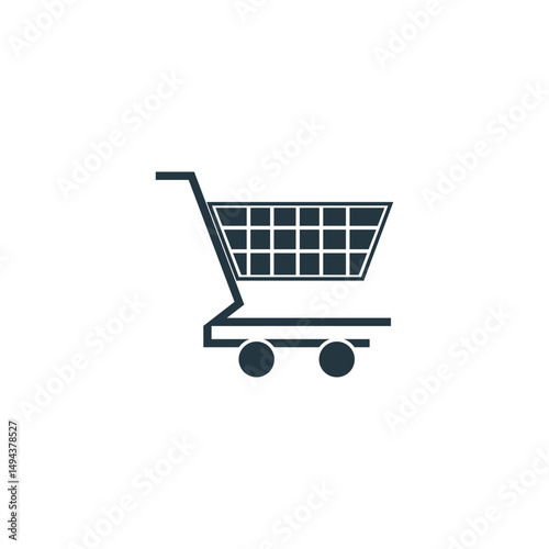 shopping trolley logo and vector template