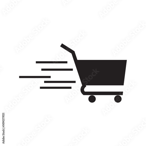 shopping trolley logo and vector template