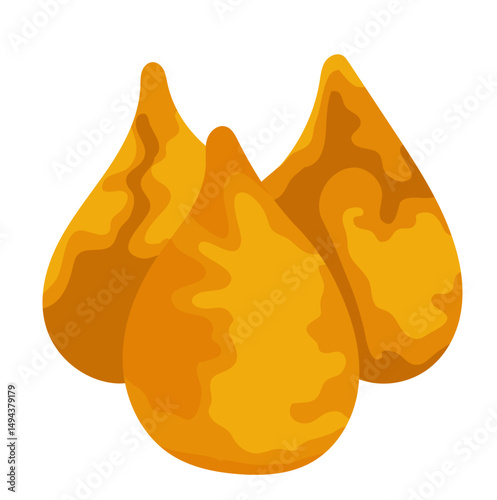 Coxinha Brazilian Snack Illustration Isolated on White Background