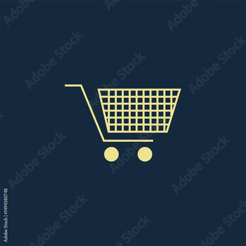 shopping trolley logo and vector template