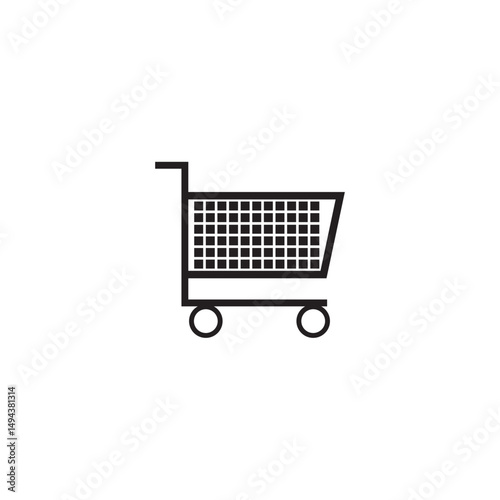 shopping trolley logo and vector template