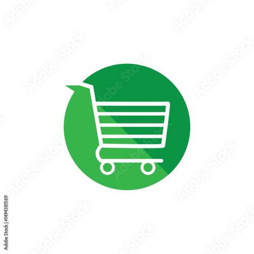 shopping trolley logo and vector template