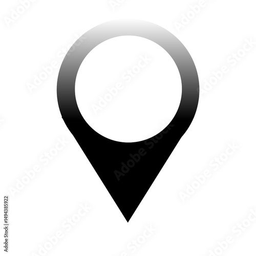 map pointer icon on white background. Vector illustration 