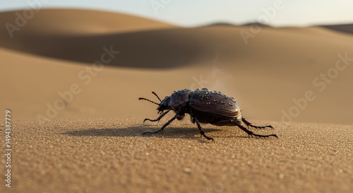 Desert Scarab Beetle in Namib Desert