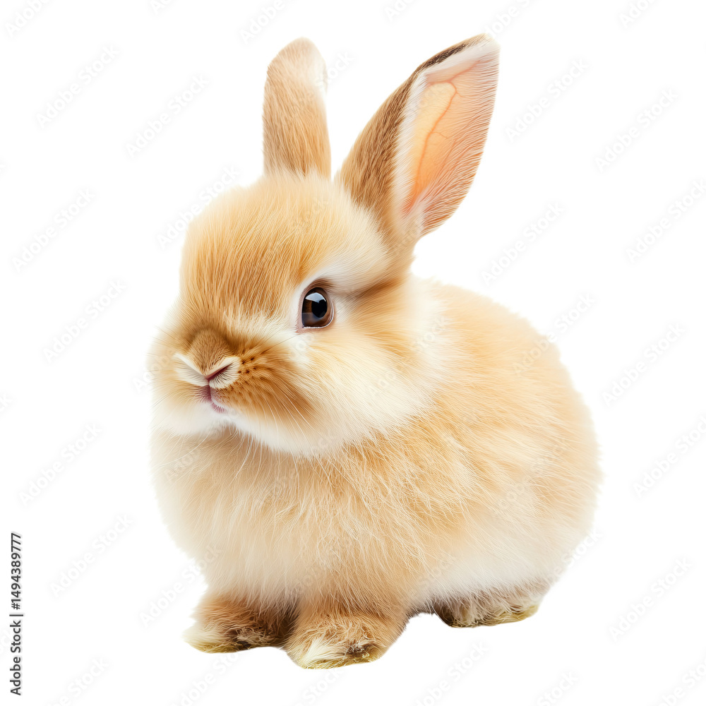 Fototapeta premium a small rabbit sitting on a white surface