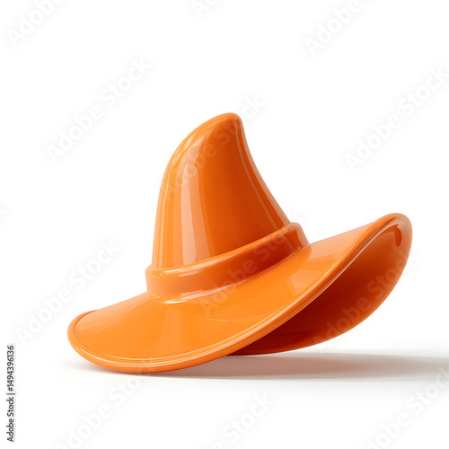 3D rendered pamela hat icon in cartoon plastic style, isolated on white background, perfect for spring holidays, summer travel, fashion, vacation, and seasonal marketing design projects online