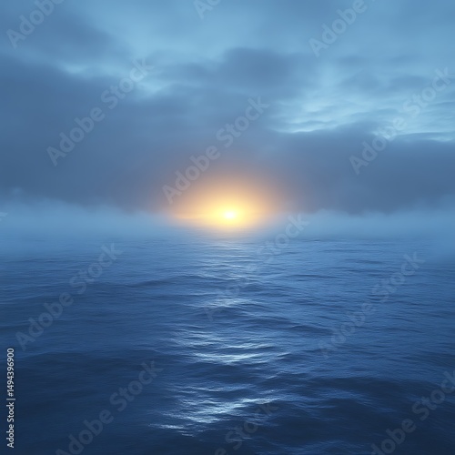 Wallpaper Mural Calm ocean sunset with cloudy sky. Torontodigital.ca