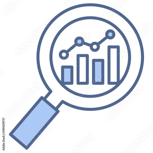 Market Research Blue Icon