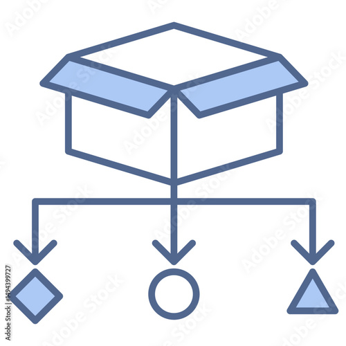 Product Diversification Blue Icon