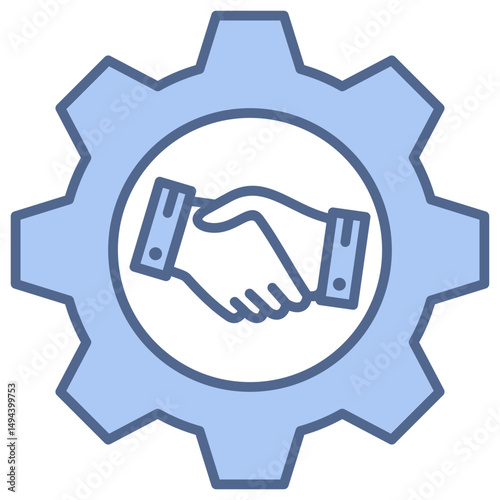 Strategic Partnership Blue Icon