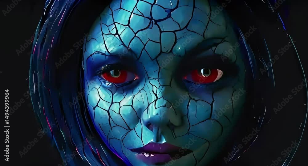 Ethereal guardian captivating digital art portrait of a mystical angel with supernatural visage