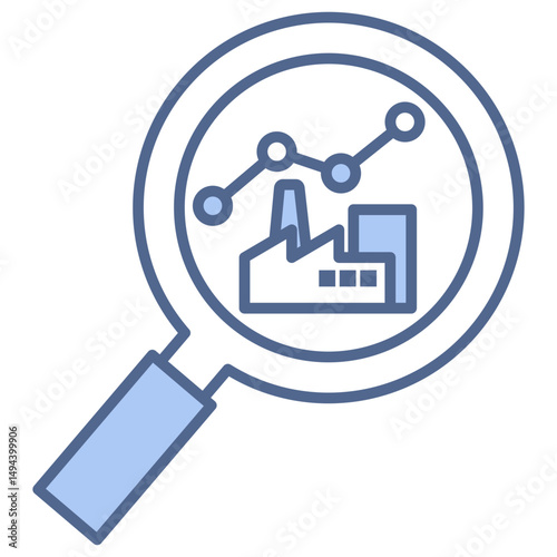Competitive Analysis Blue Icon