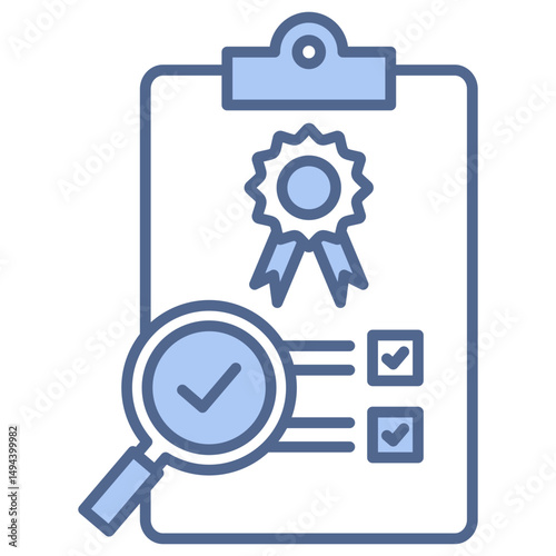 Quality Control Blue Icon