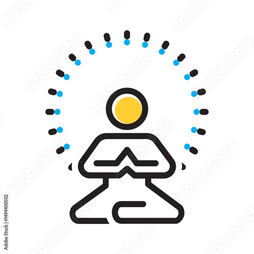 Vector multi color icon for Individual therapy