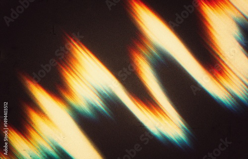 Abstract distressed film grain texture light leaks filter overlay effect, distorted glitch no signal effect, old tv screen error with rgb color glitch with scratches dust dirty grunge texture