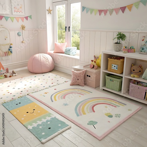 interior of a room with toys