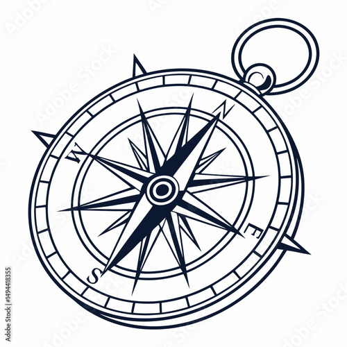 Vintage compass navigation tool exploration adventure travel journey direction guidance