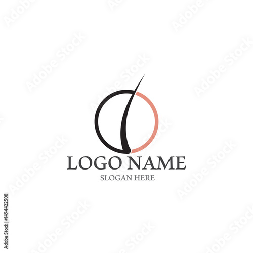 hair treatmen logo and vector template