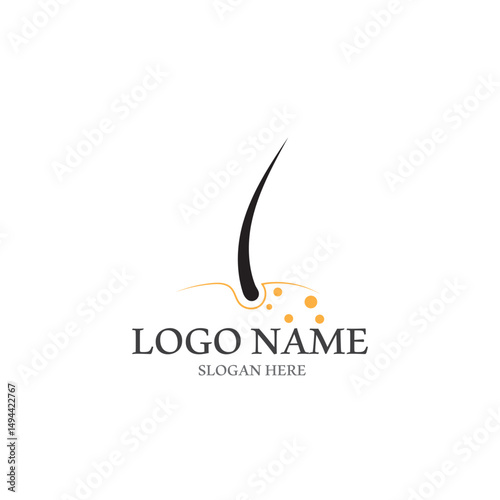 hair treatmen logo and vector template
