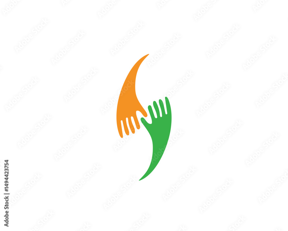 Naklejka premium Hand Care Logo Template vector icon Business