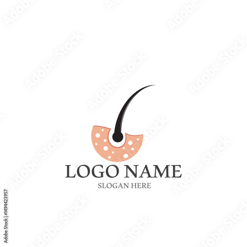 hair treatmen logo and vector template