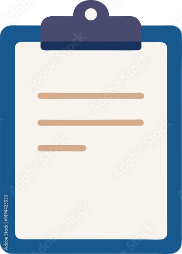 clipboard with paper vector icon without background