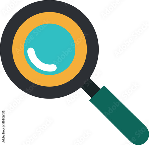 vector magnifying glass  icon without background