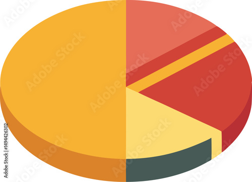 Vector icon pie chart without background